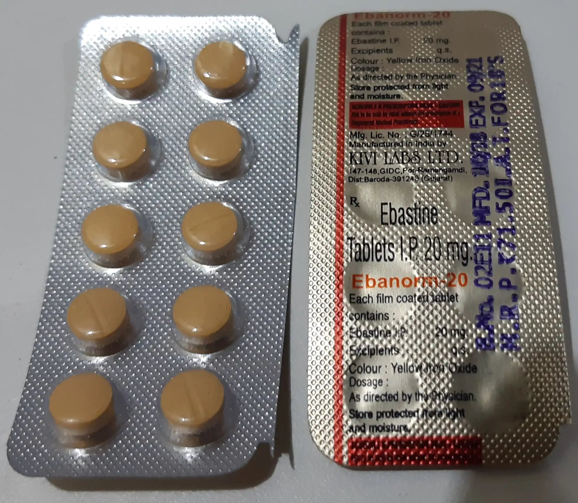 Ebanorm 20mg Tablet 10s