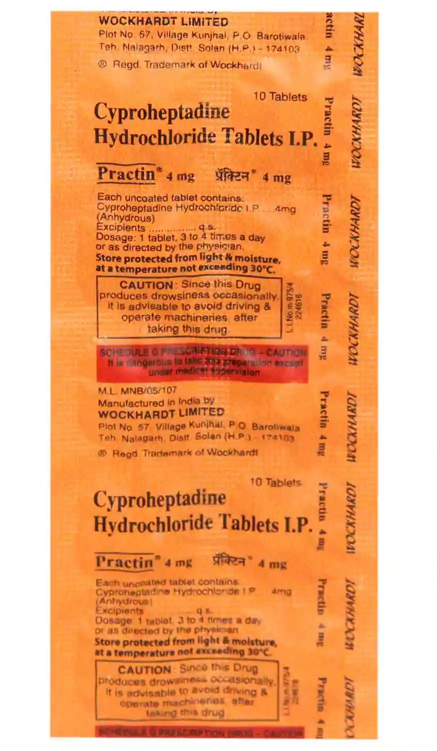 Practin 4mg Tablet 10s