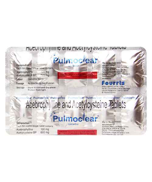 Pulmoclear 100mg/600mg Tablet 15s