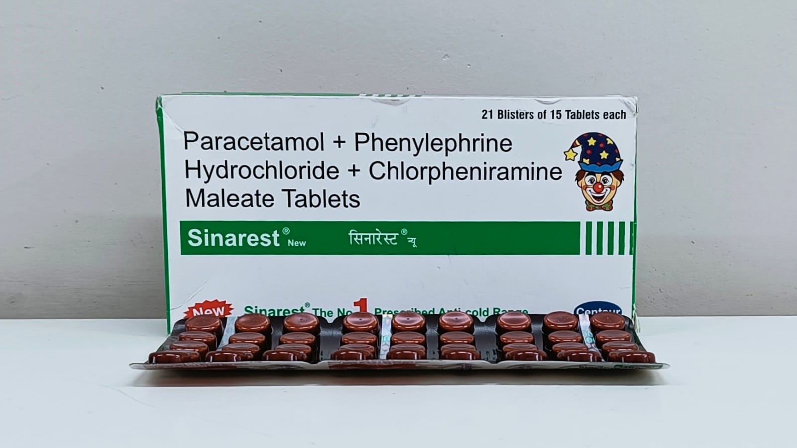Sinarest New 2mg/500mg/10mg Tablet 15s