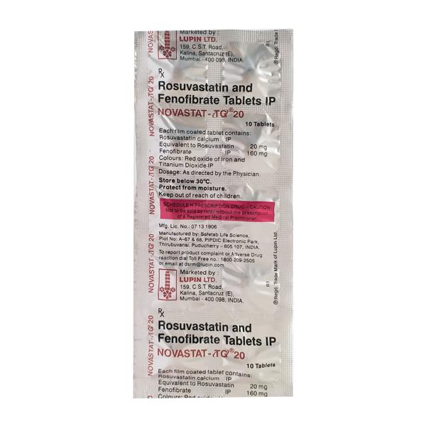 Novastat TG 20mg Tablet 10s