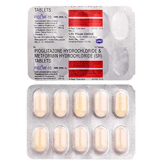 Pioz MF 15mg/500mg Tablet SR 10s