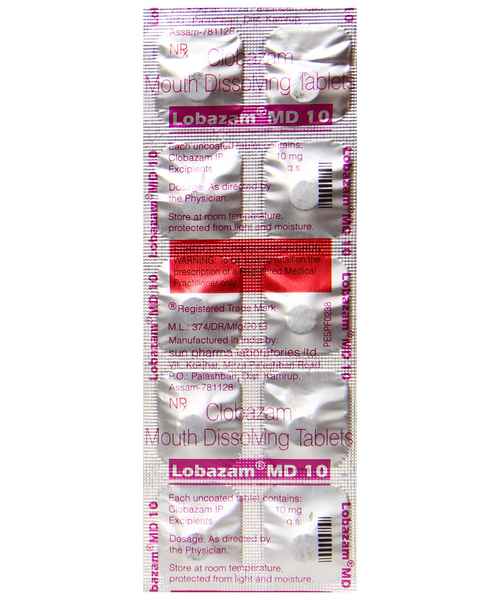 Lobazam 10mg Tablet MD 10s