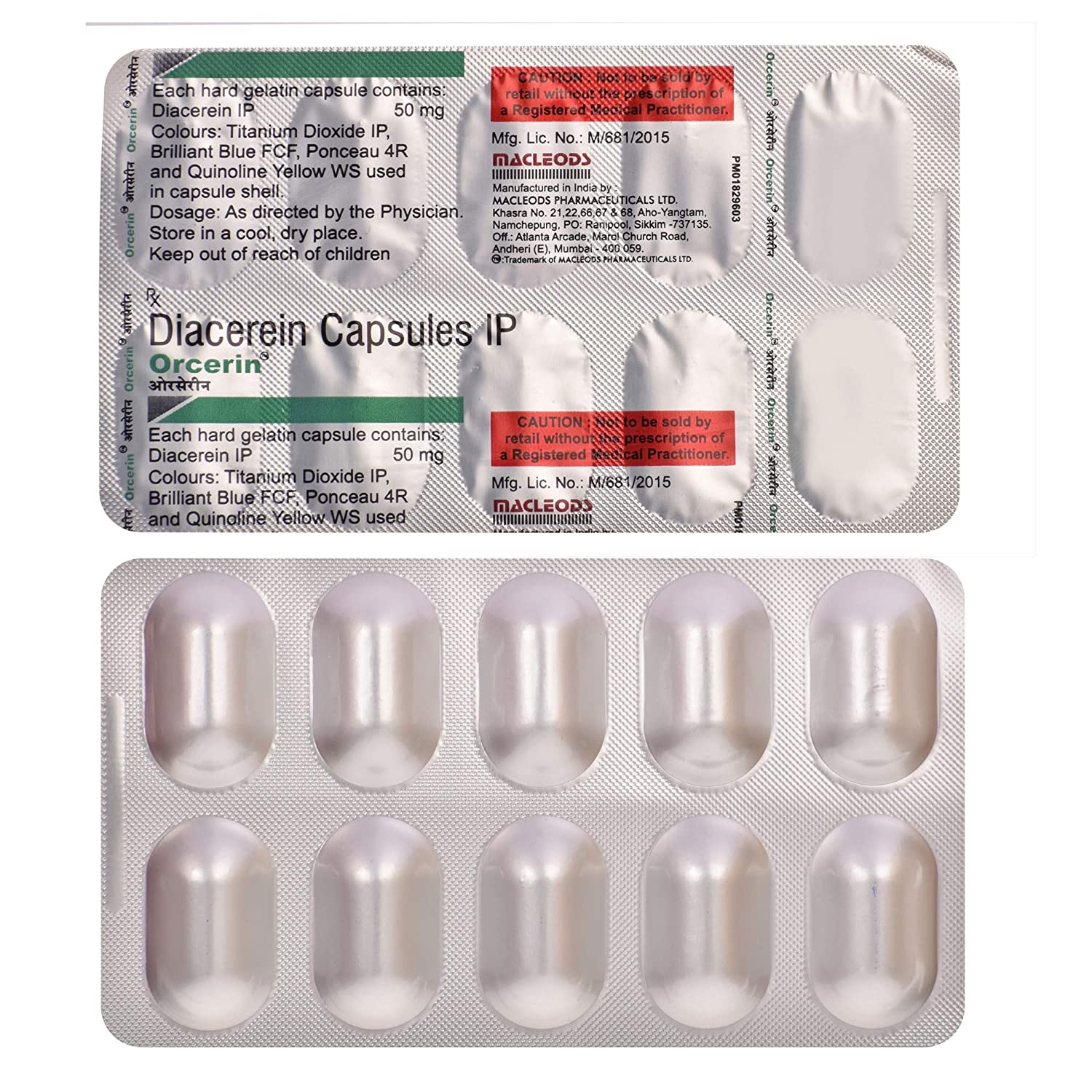 Orcerin 50mg Capsule 10s