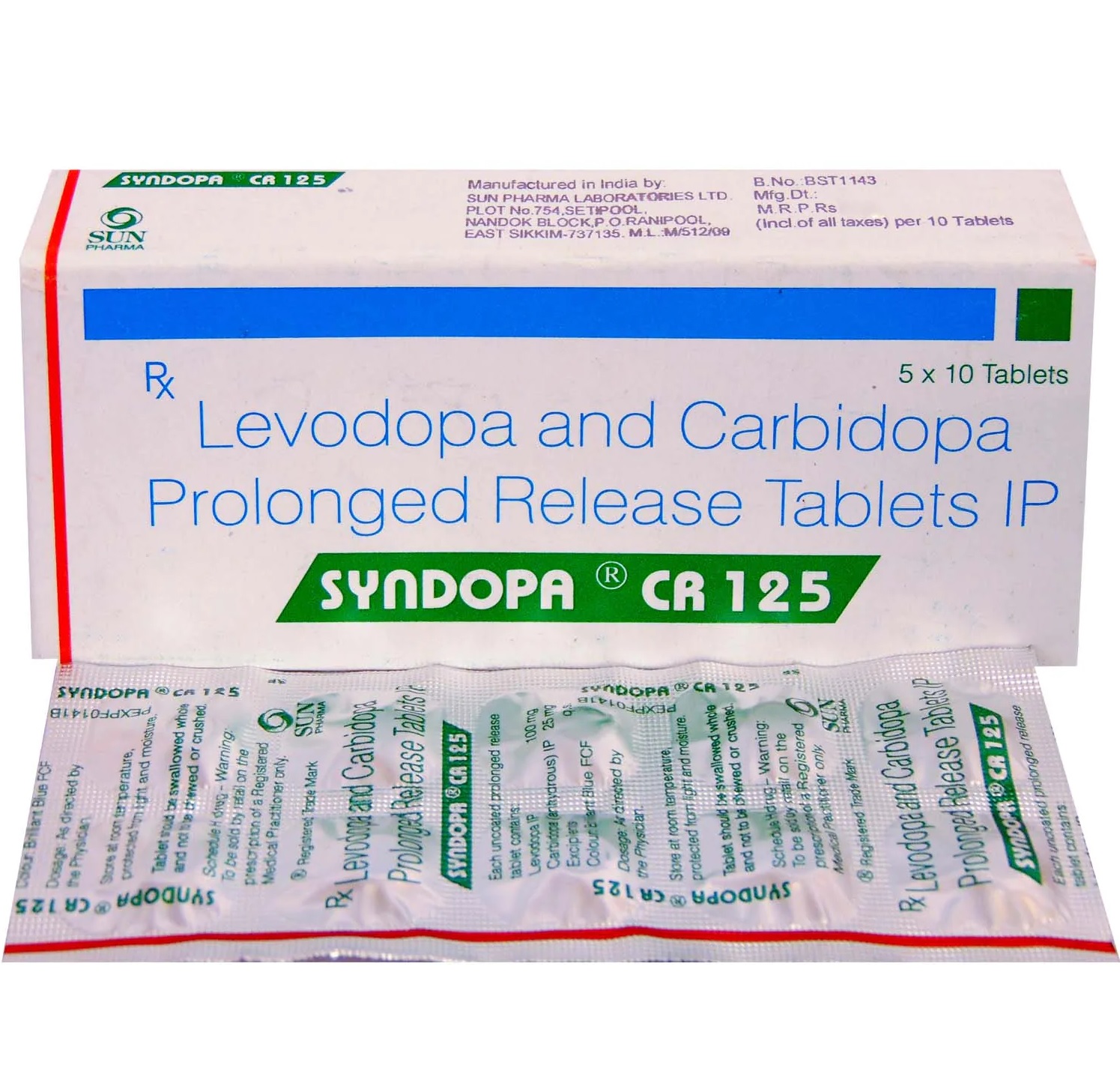 Syndopa CR 125mg Tablet 10s
