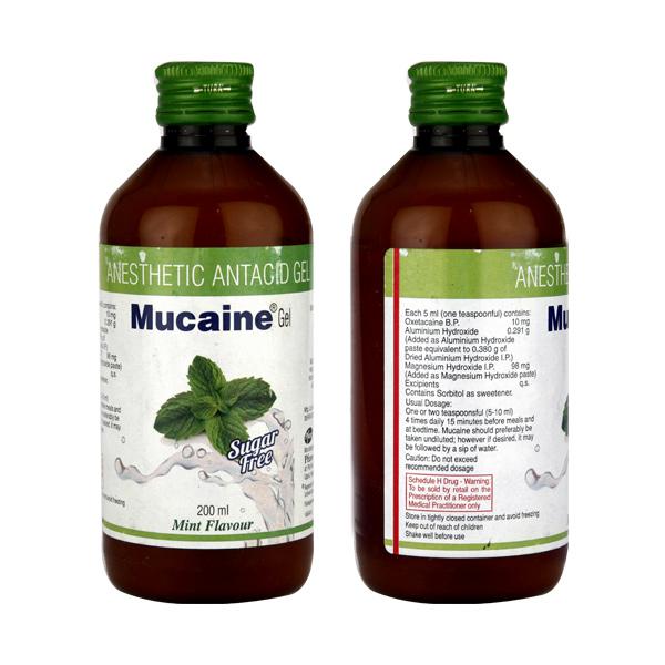 Mucaine Oral Gel Mint SF 200ml