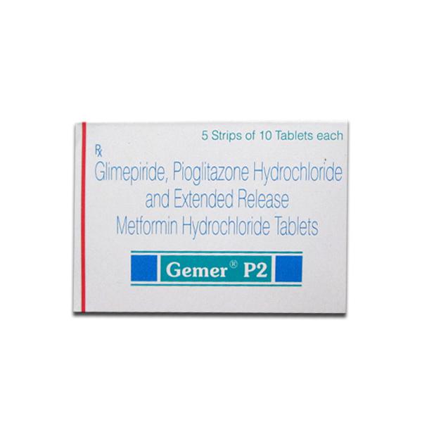 Gemer P 2mg/500mg/15mg Tablet ER 10s