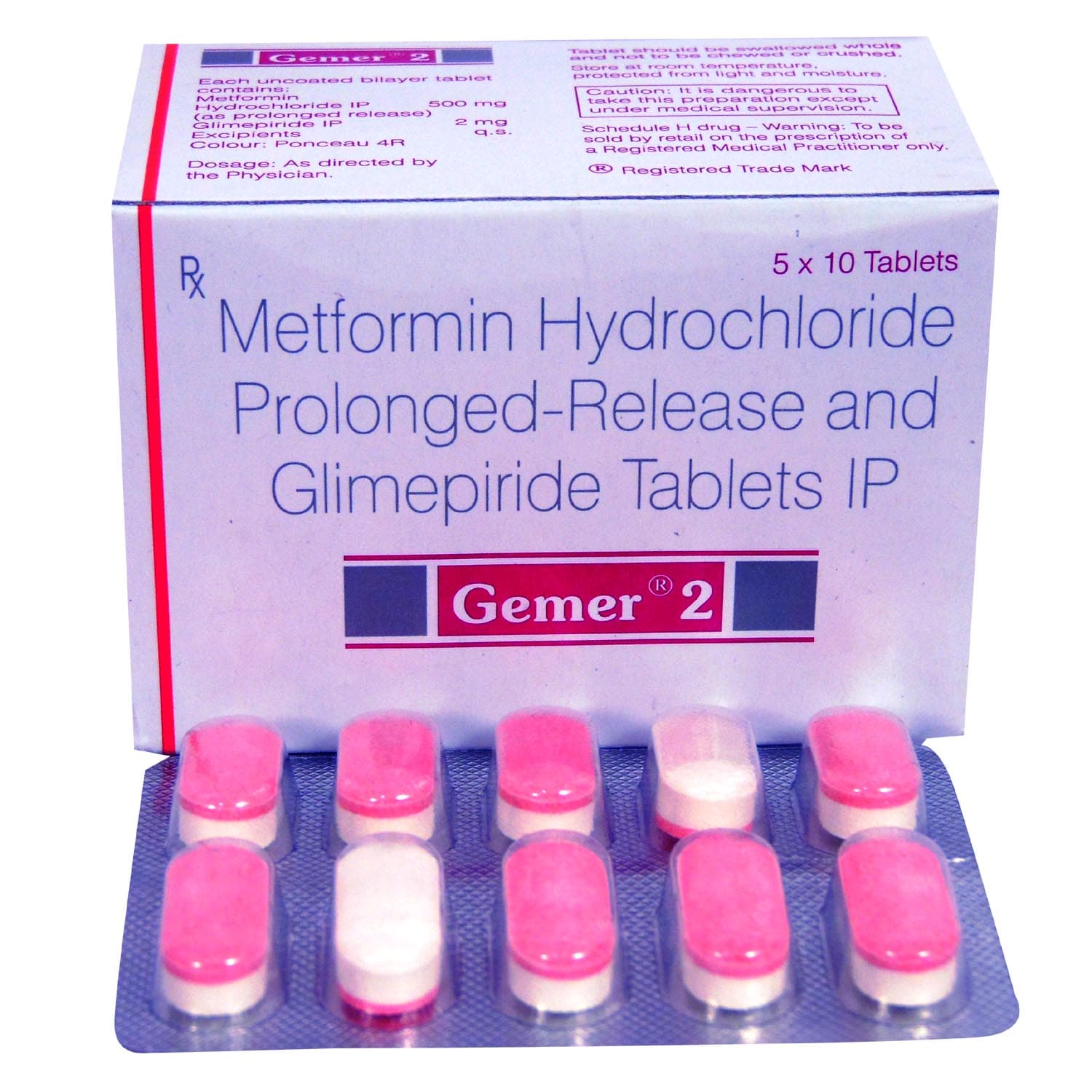 Gemer 2mg/500mg Tablet PR 15s