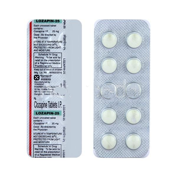 Lozapin 25mg Tablet 10s