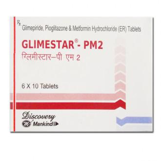 Glimestar PM 2mg/500mg/15mg Tablet ER 10s
