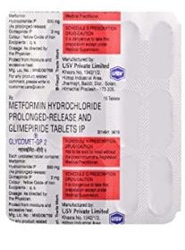 Glycomet GP 2mg/500mg Tablet PR 15s