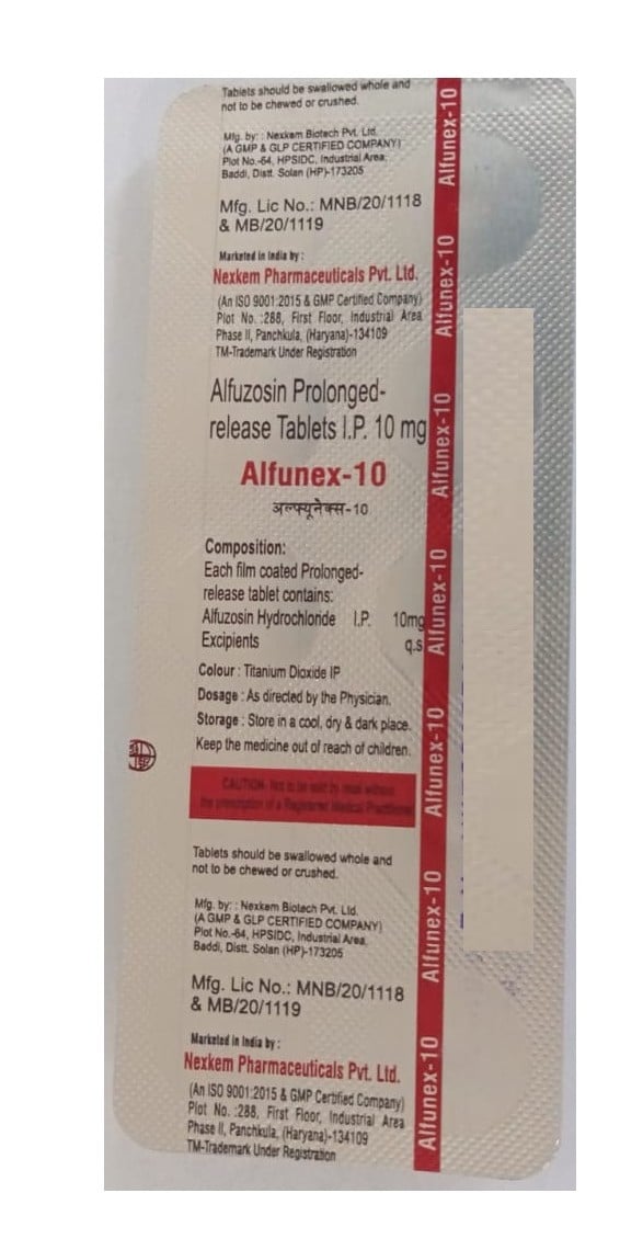 Alfunex 10mg Tablet 10s