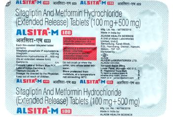 Alsita M 500mg/100mg Tablet 10s