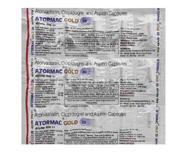 Atormac Gold 20 Capsule 15s
