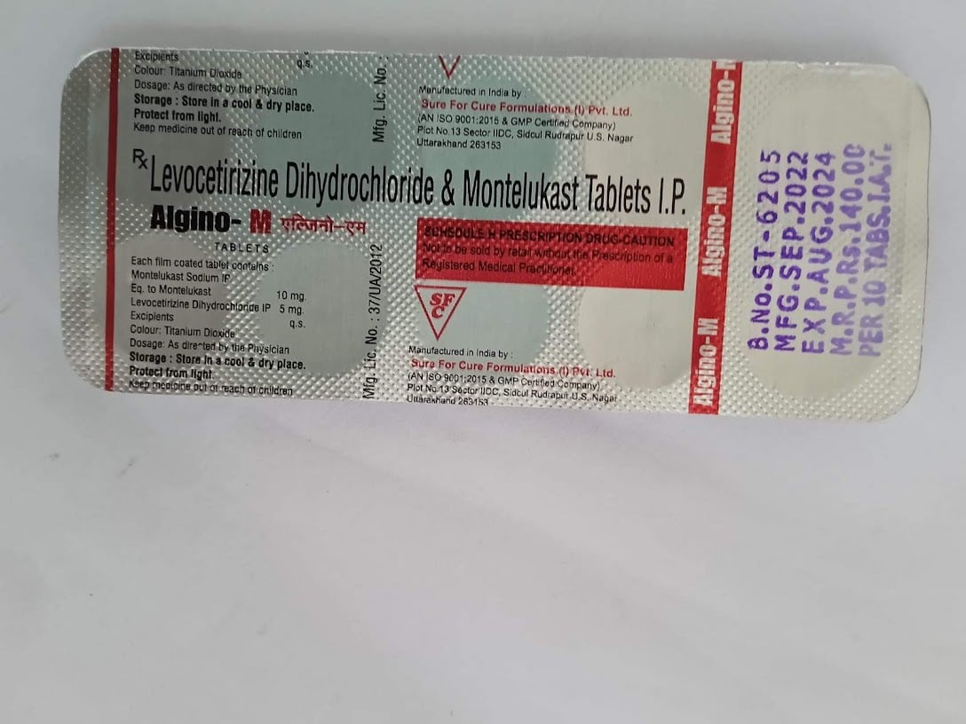 Algino M 10mg/5mg Tablet 10s