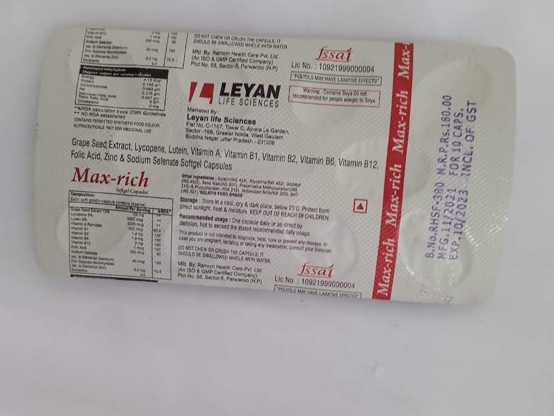 Max Rich Softgel Capsules 10s