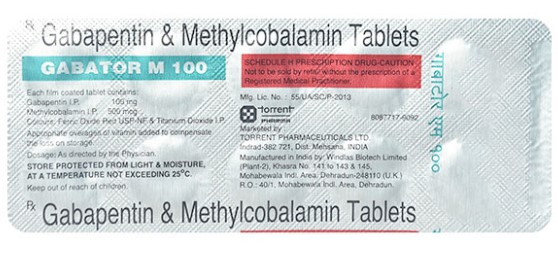 Gabator M 100mg/500mcg Tablet 10s
