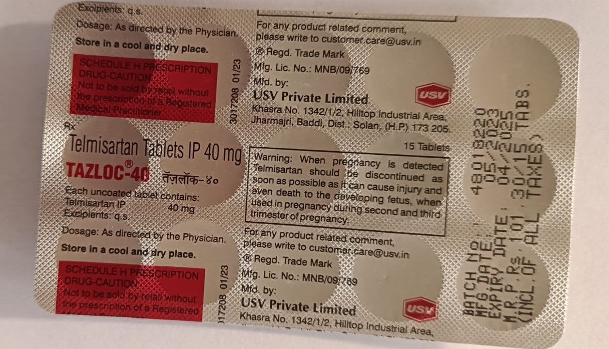 Tazloc 40mg Tablet 10s