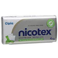 Nicotex 4mg Tin Box Chewing Gums Mint Plus 40s