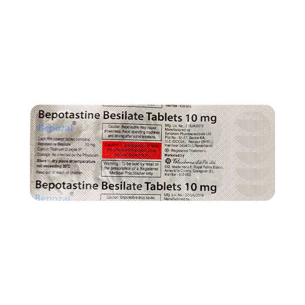 Bepozal 10gm Tablet 10s