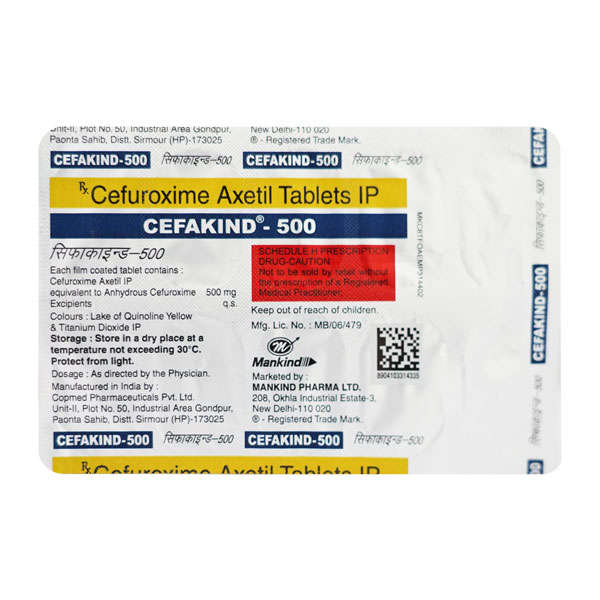 Cefakil 500mg Tablet DT 10s