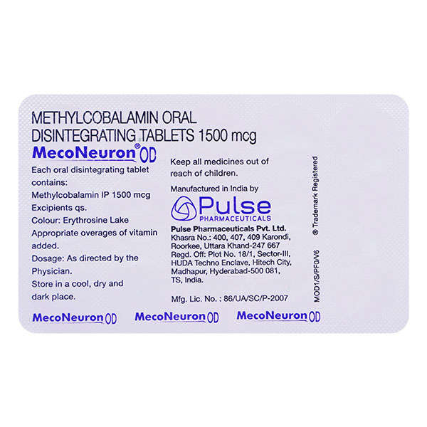 Meconeuron OD 1500mcg Tablet 10s