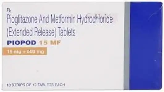 Piopod 15mg/500mg  MF Tablet ER 10s