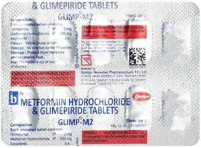 Glimp M 2mg/500mg Tablet 10s
