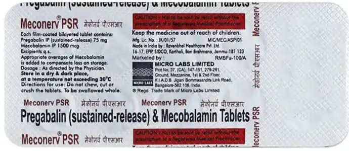 Meconerv P 1500mcg/75mg Tablet SR 10s