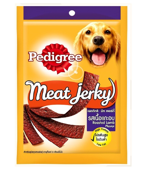 Pedigree Meat Jerky Adult Dog Treat Roasted Lamb Flavor 80gm