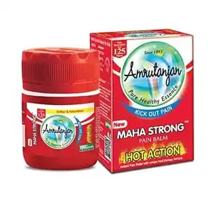Amrutanjan Maha Strong Hot Action Pain Balm Red 27.5ml