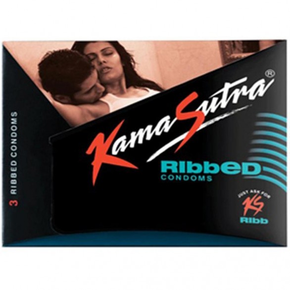Kamasutra Ribbed Condoms 3s