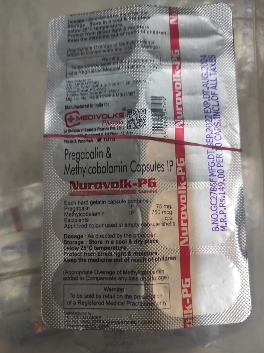 Nurovolk PG 750mcg/75mg Capsule 10s