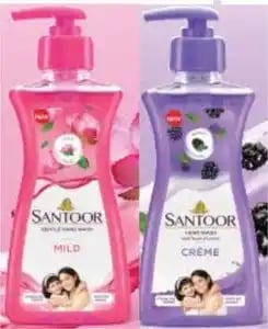 Santoor Hand Wash Liquid Pump 200ml 1+1 Offer