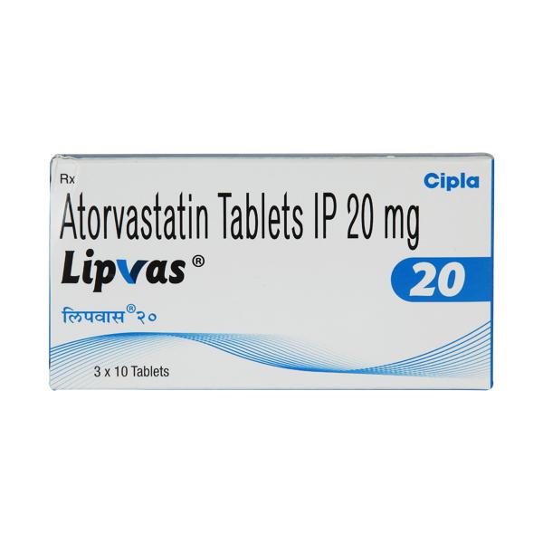 Lipvas 20mg Tablet 10s