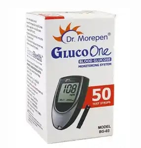 Dr Morepen BG 03 Gluco One 50 Blood Glucose Test Strips with 100 Lancets