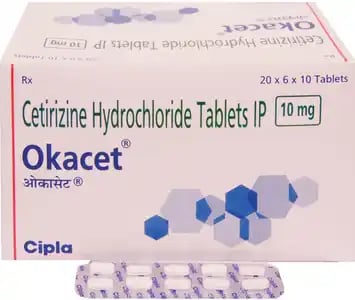 Okacet 10mg Tablet 10s