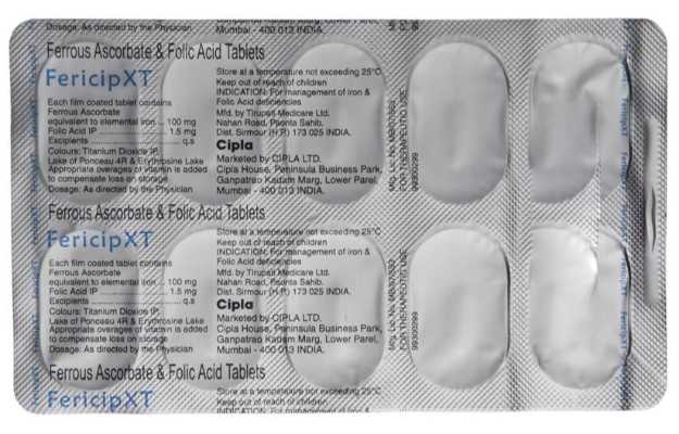 Fericip XT 100mg/1.5mg Tablet 10s