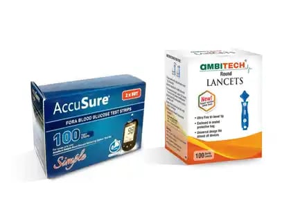 Accusure Soul Blood Glucose Test Strip 100s