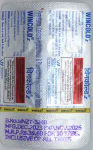 Wincold Z 5mg/325mg/5mg Tablet 10s