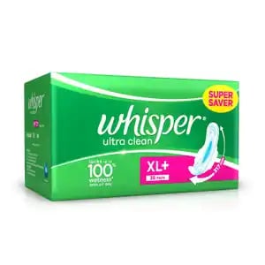Whisper Ultra Green Sanitary Pads XL+ 30s
