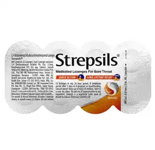 Strepsils Medicated Lozenges Orange 8s X 2s