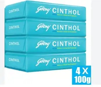 Cinthol Cool Menthol Soap 100gm X 4s