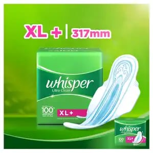 Whisper Ultra Green Sanitary Pads XL+ 30s