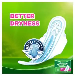 Whisper Ultra Green Sanitary Pads XL+ 30s
