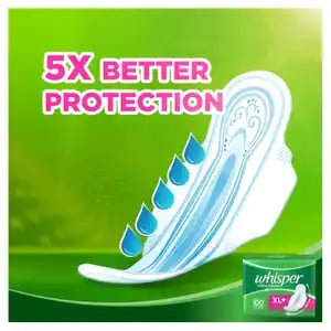 Whisper Ultra Green Sanitary Pads XL+ 30s
