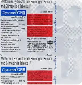 Glycomet GP 1mg/500mg Tablet PR 15s