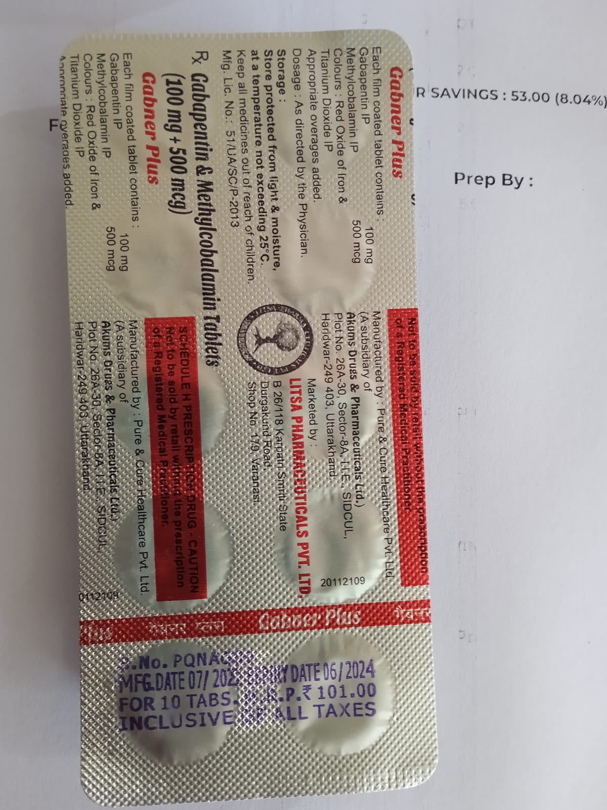 Gabner Plus Tablet 10s