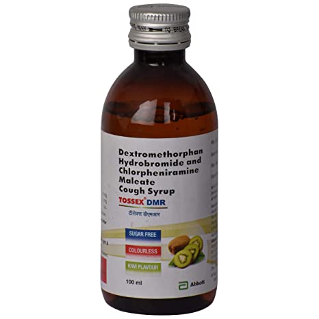 Tossex DMR 2mg/10mg Syrup Kiwi Sugar Free 100ml