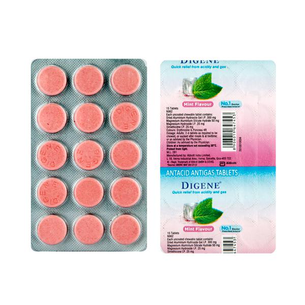 Digene Chewable Mint Tablet 15s